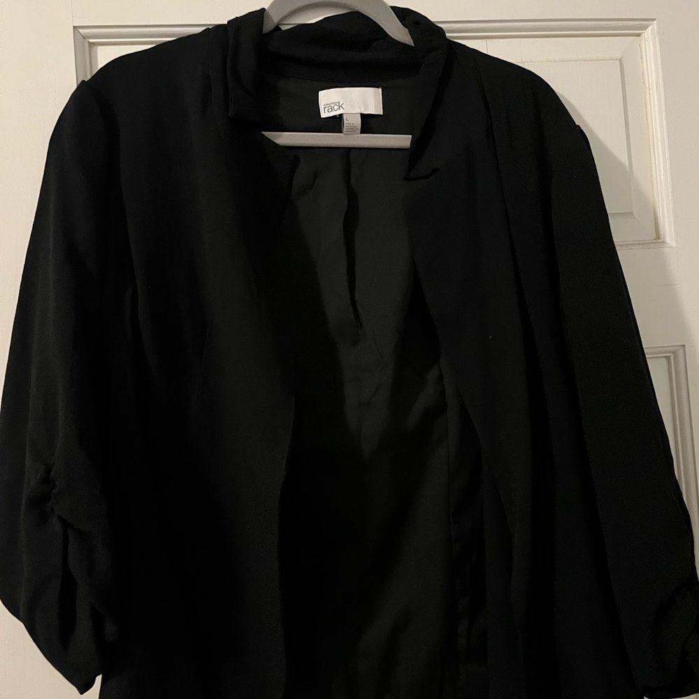 Black Open Front Jacket